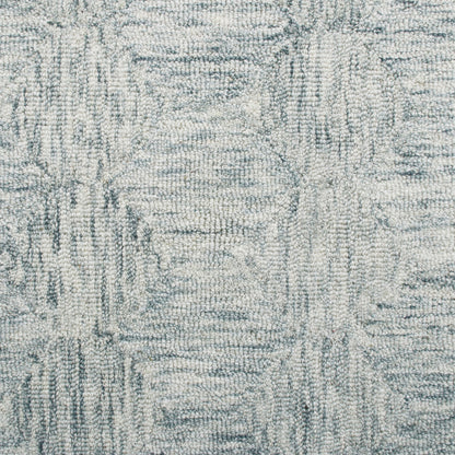8 x 10 Silver Wool Geometric Hand Tufted Rug