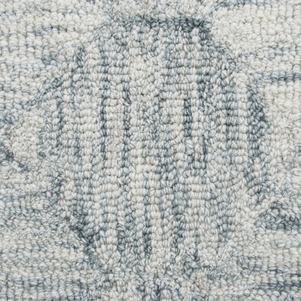 8 x 10 Silver Wool Geometric Hand Tufted Rug