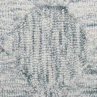 8 x 10 Silver Wool Geometric Hand Tufted Rug