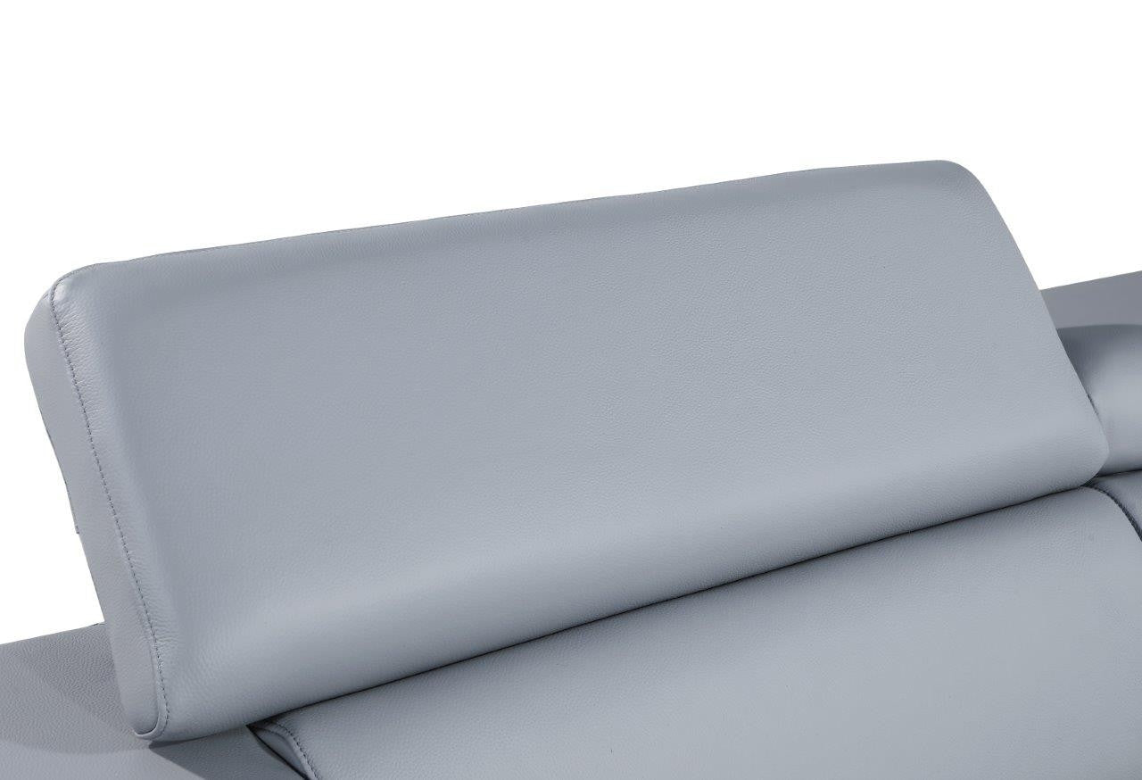 Light Blue Italian Leather Sofa