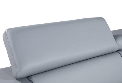 Light Blue Italian Leather Sofa