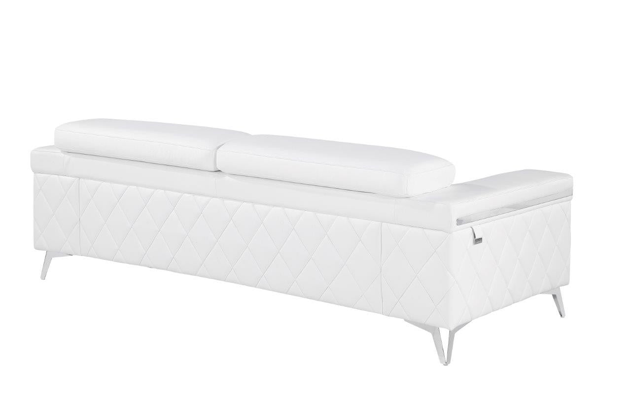 White Italian Leather Sofa