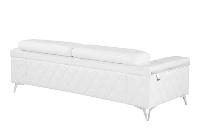 White Italian Leather Sofa