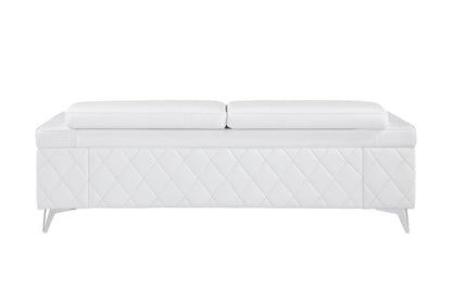 White Italian Leather Sofa