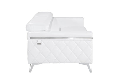 White Italian Leather Sofa