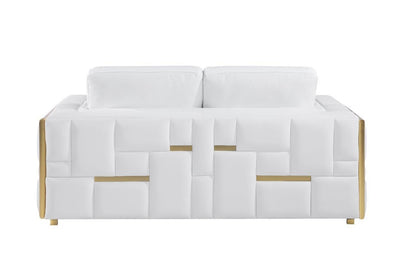 White Italian Leather Sofa