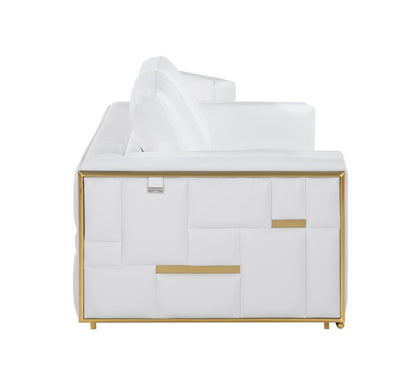White Italian Leather Sofa