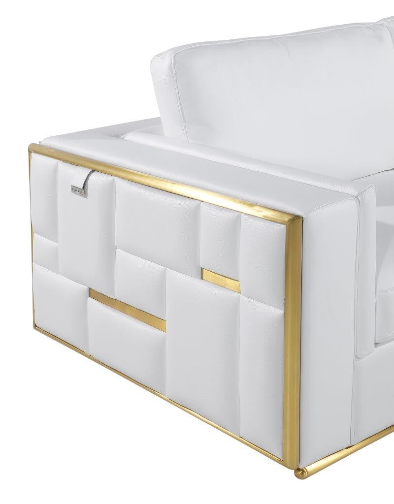 White Italian Leather Sofa