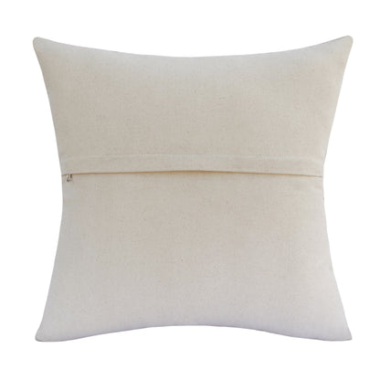 Beige & Ivory Striped Faux Leather Pillow