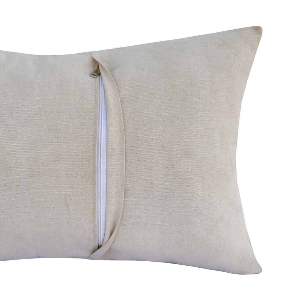 Ivory Faux Leather Pillow