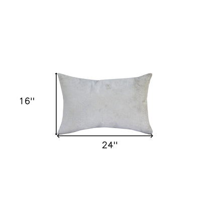 Ivory Faux Leather Pillow