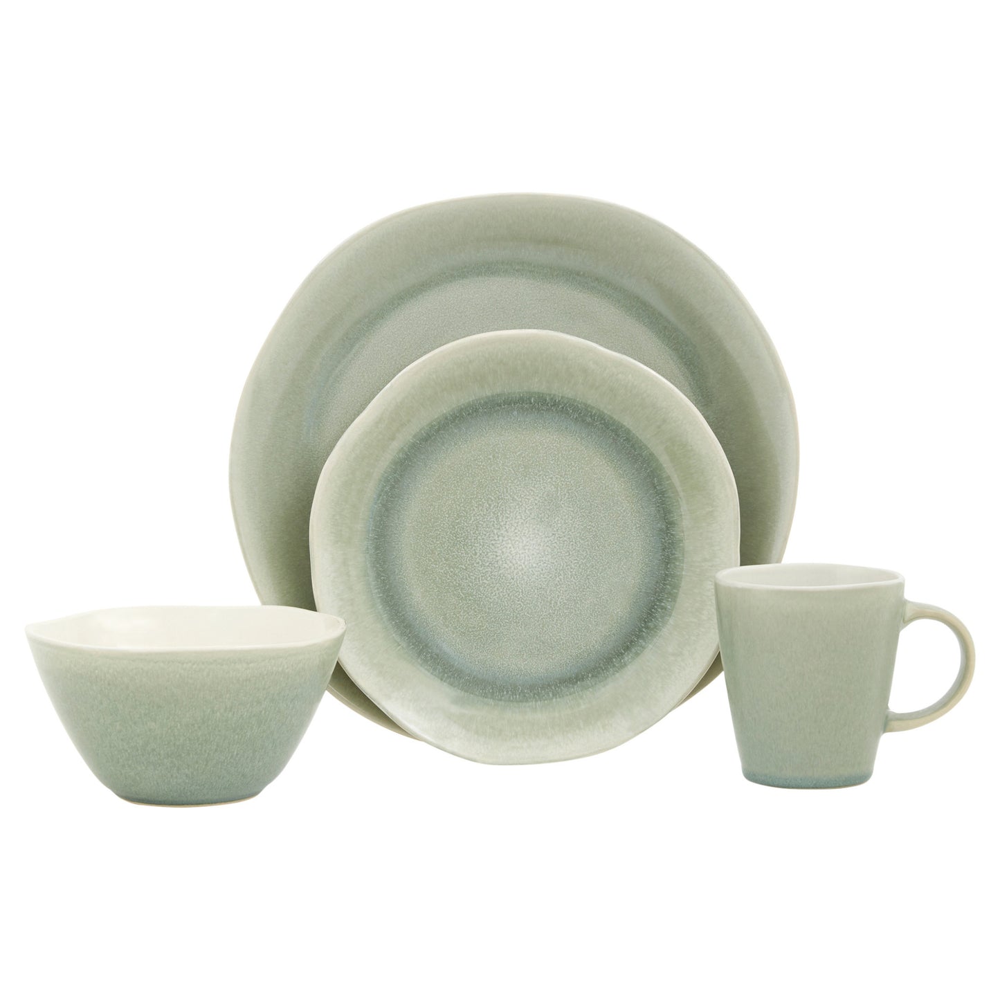 Sage 16-Piece Ceramic Set of 4 Dinnerware Set