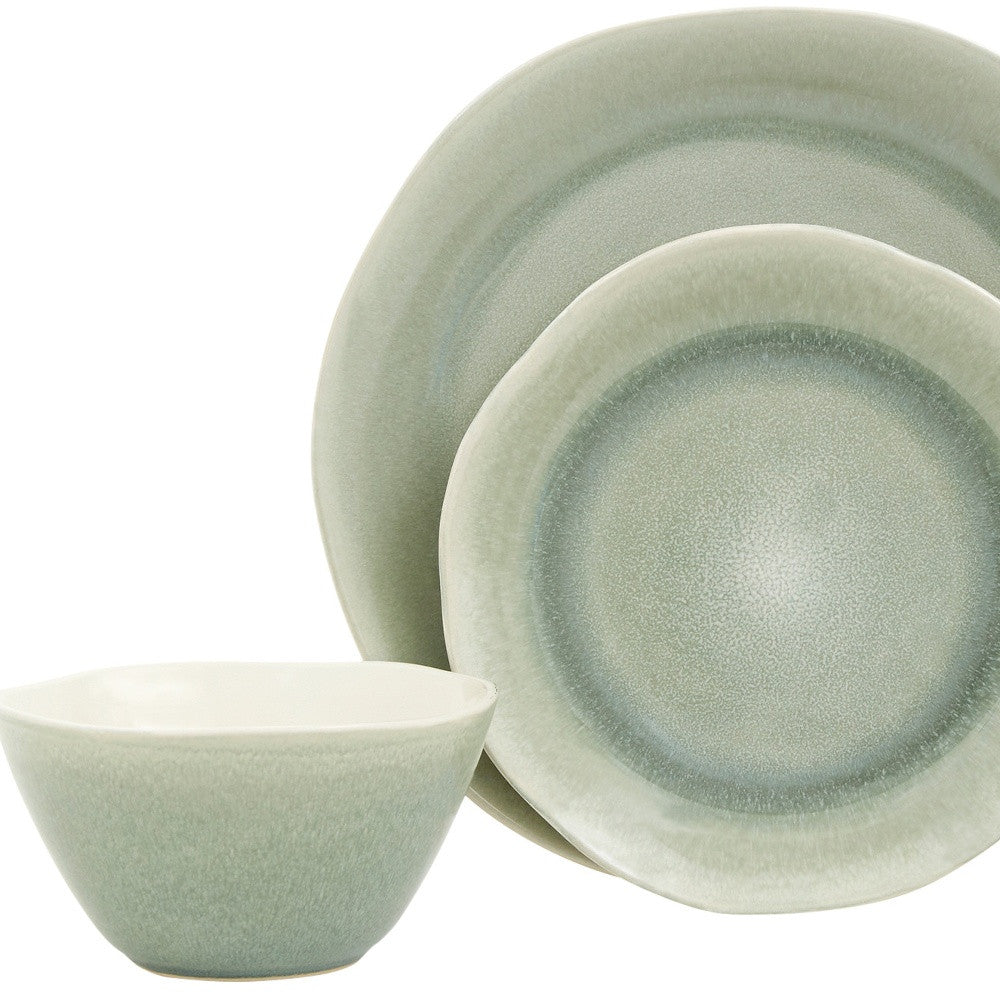 Sage 16-Piece Ceramic Set of 4 Dinnerware Set