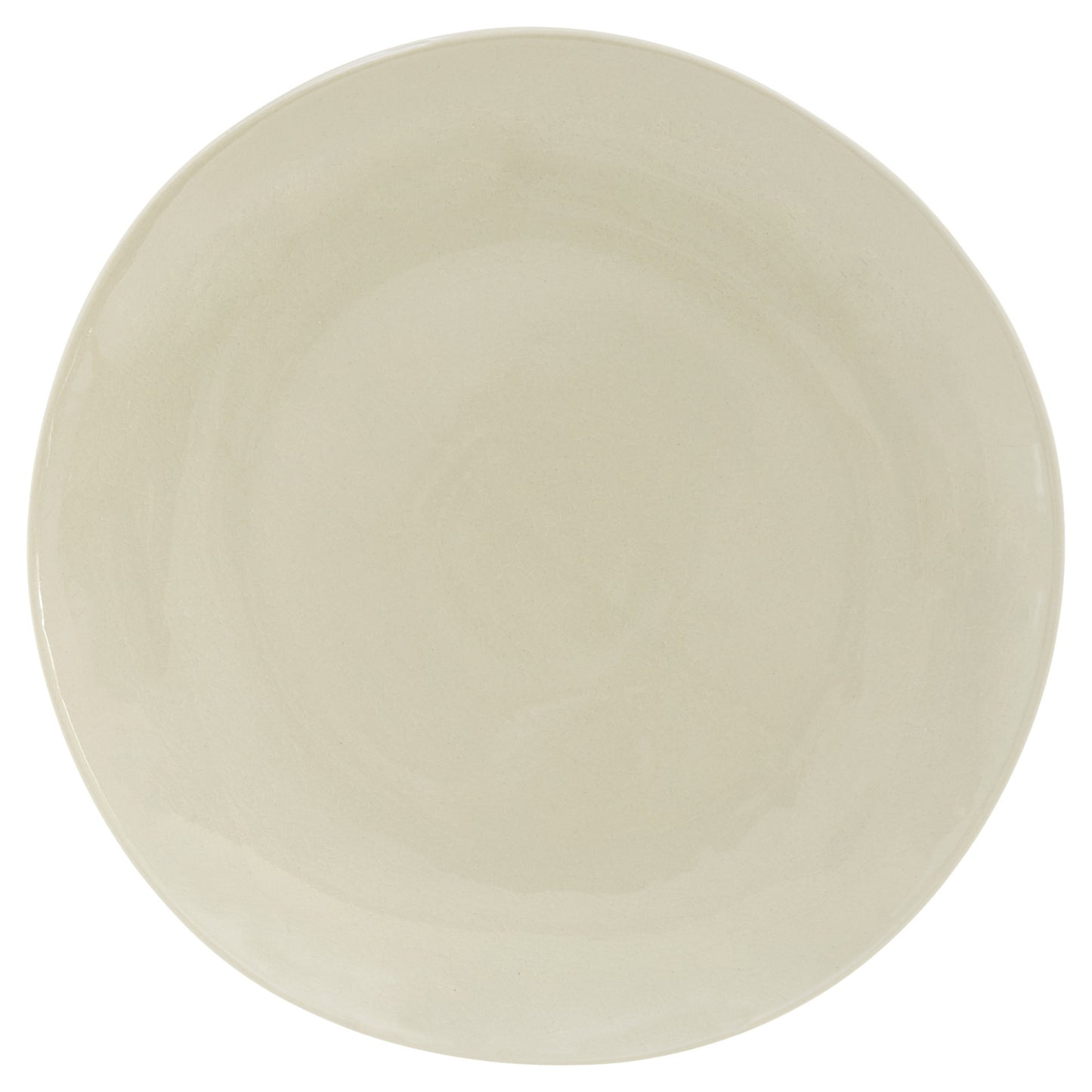 White and Natural 16-Piece Round Ceramic Set of 4 Dinnerware Set