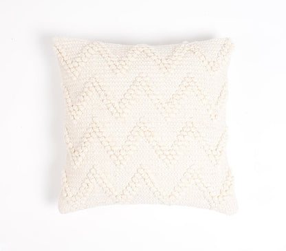 Off White Chevron Cotton Blend (Cover Only) w/ Texture