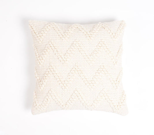 Off White Chevron Cotton Blend (Cover Only) w/ Texture