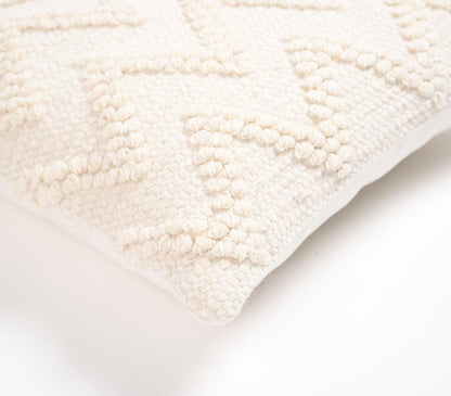 Off White Chevron Cotton Blend (Cover Only) w/ Texture
