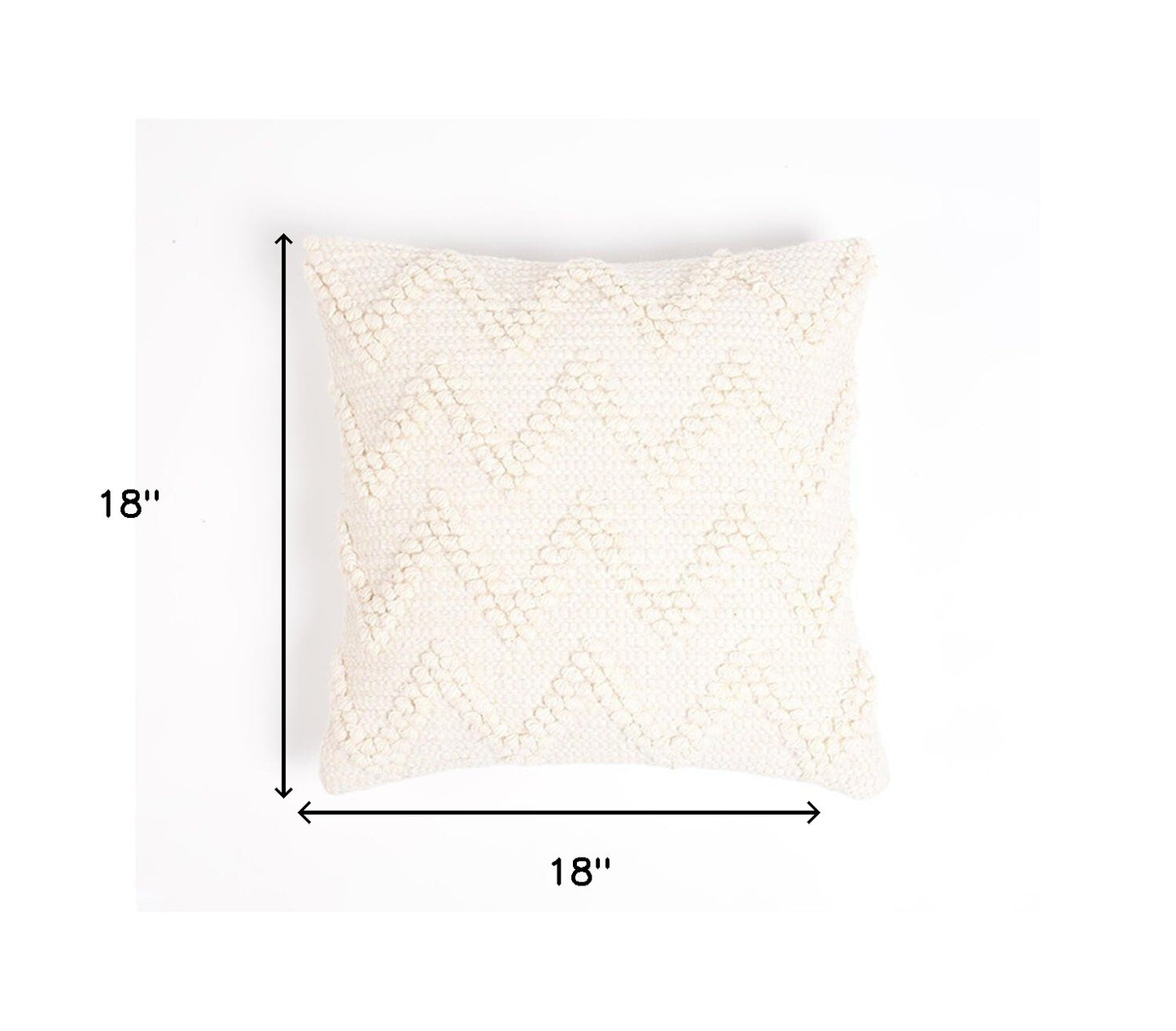 Off White Chevron Cotton Blend (Cover Only) w/ Texture