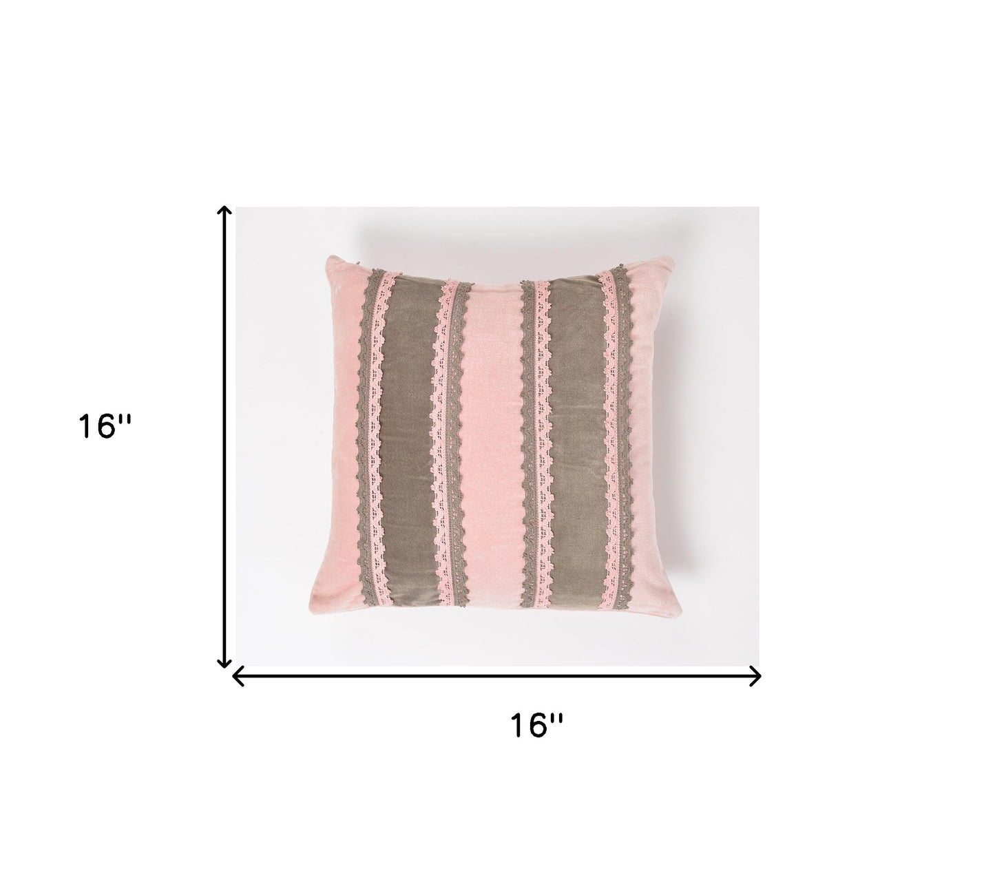 Pink & Brown Striped (Cover Only) w/ Lace