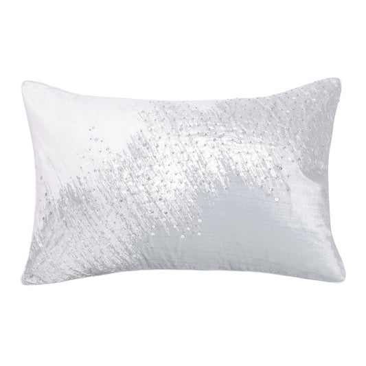 Ivory Abstract Pillow w/ Beads
