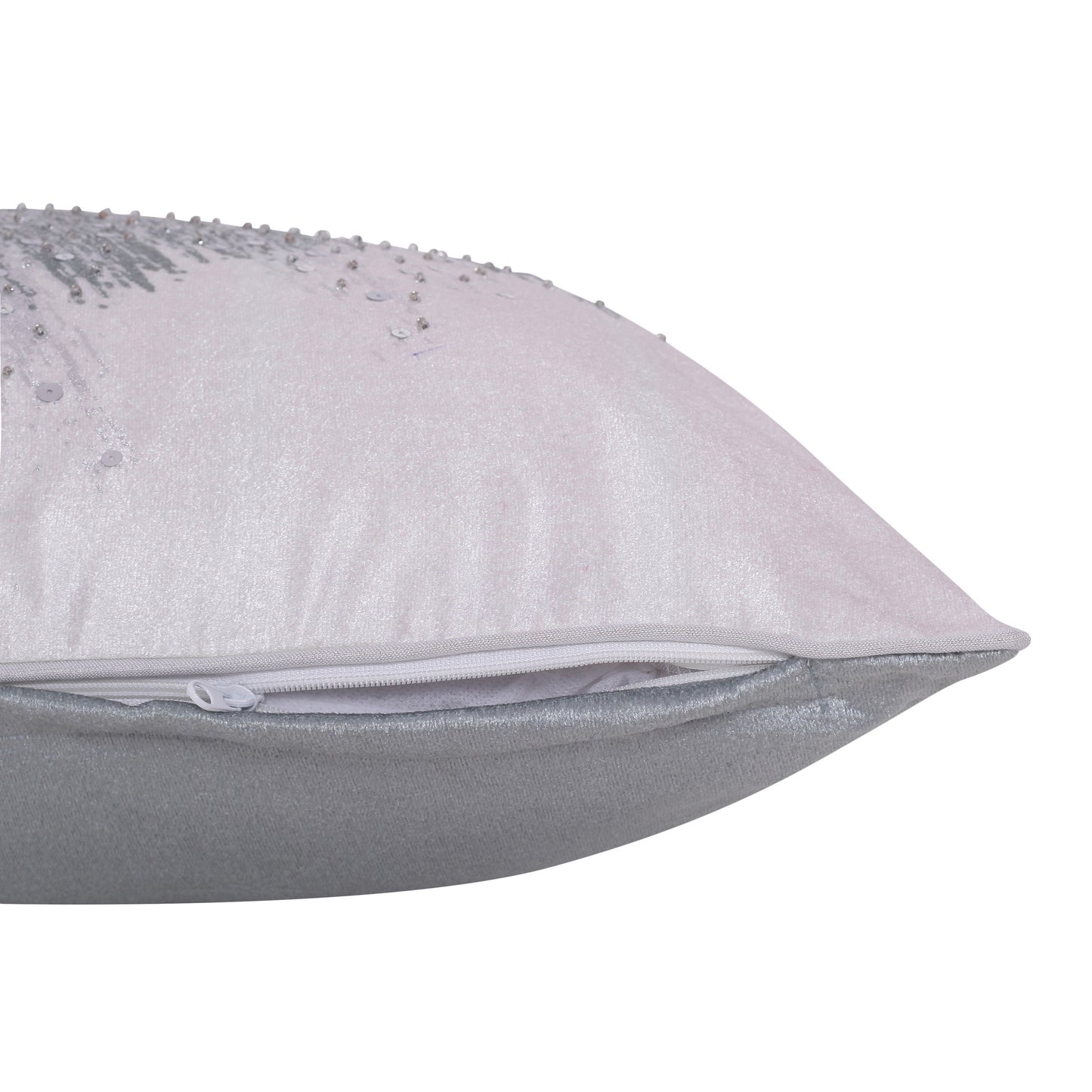 Ivory Abstract Pillow w/ Beads
