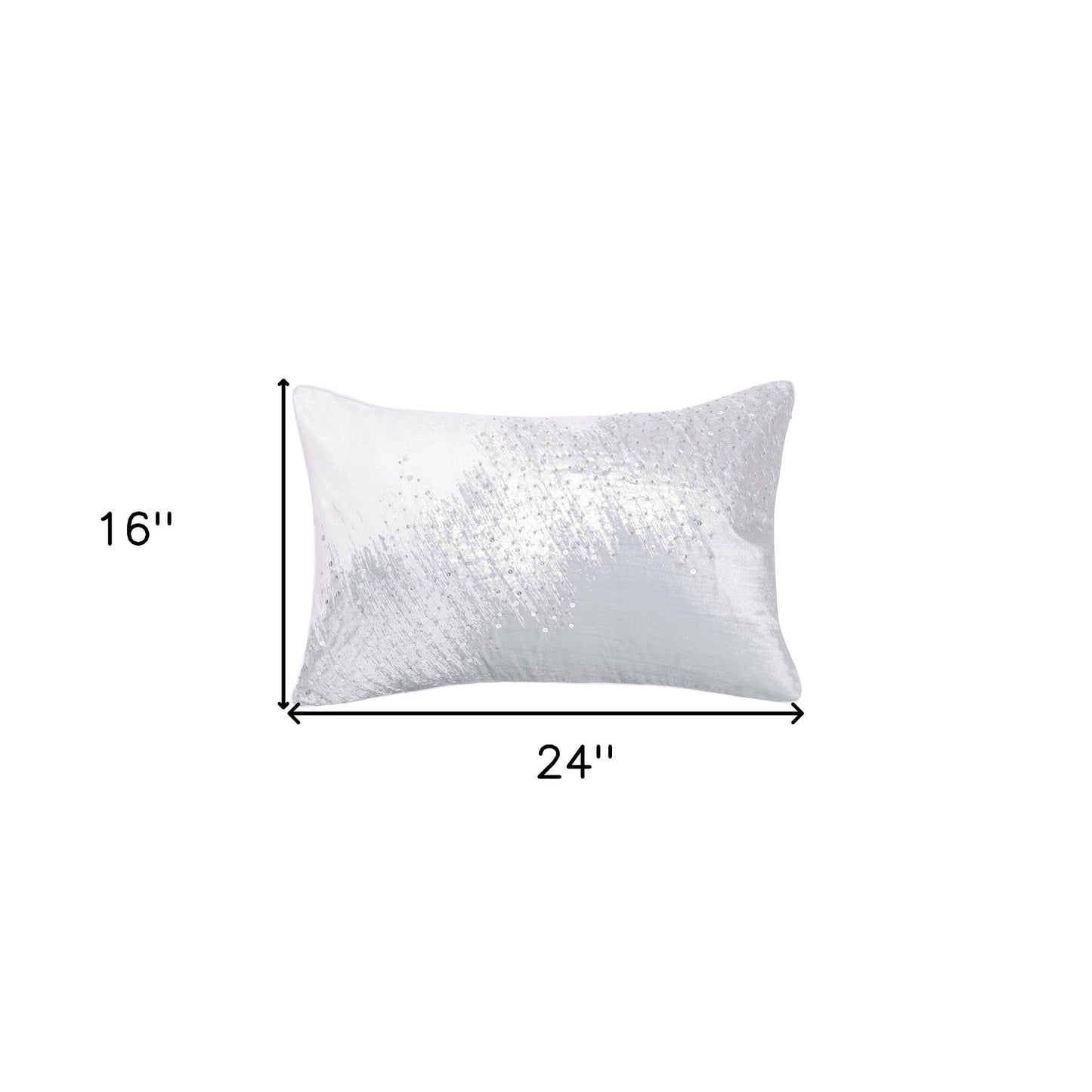 Ivory Abstract Pillow w/ Beads