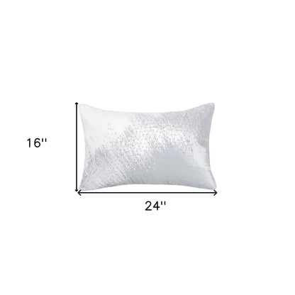 Ivory Abstract Pillow w/ Beads