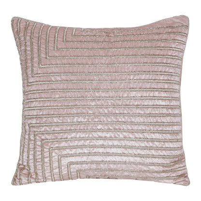 Pink Geometric Pillow w/ Beads