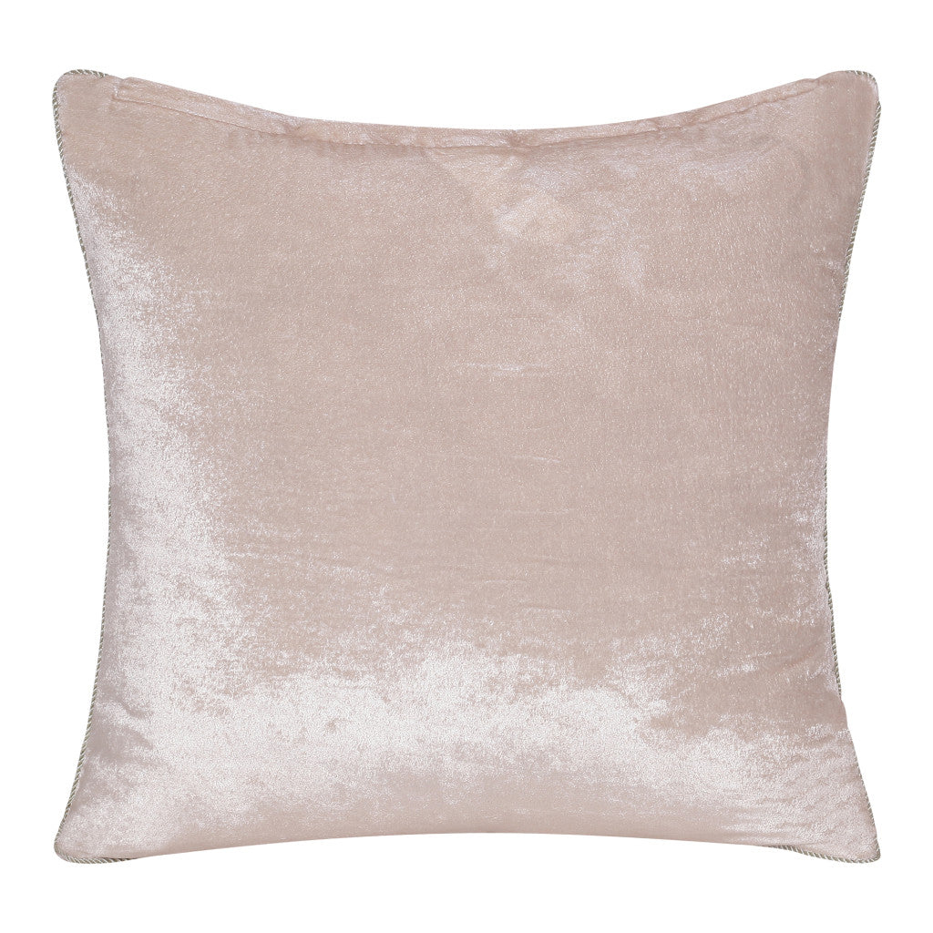 Pink Geometric Pillow w/ Beads
