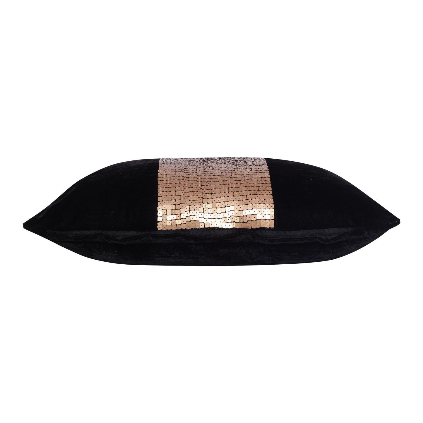Black Striped Pillow w/ Beads