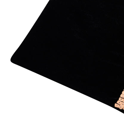 Black Striped Pillow w/ Beads