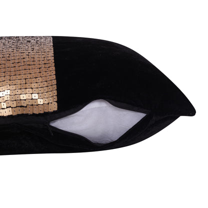 Black Striped Pillow w/ Beads