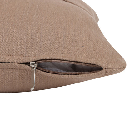 Brown Cotton Pillow w/ Buttons