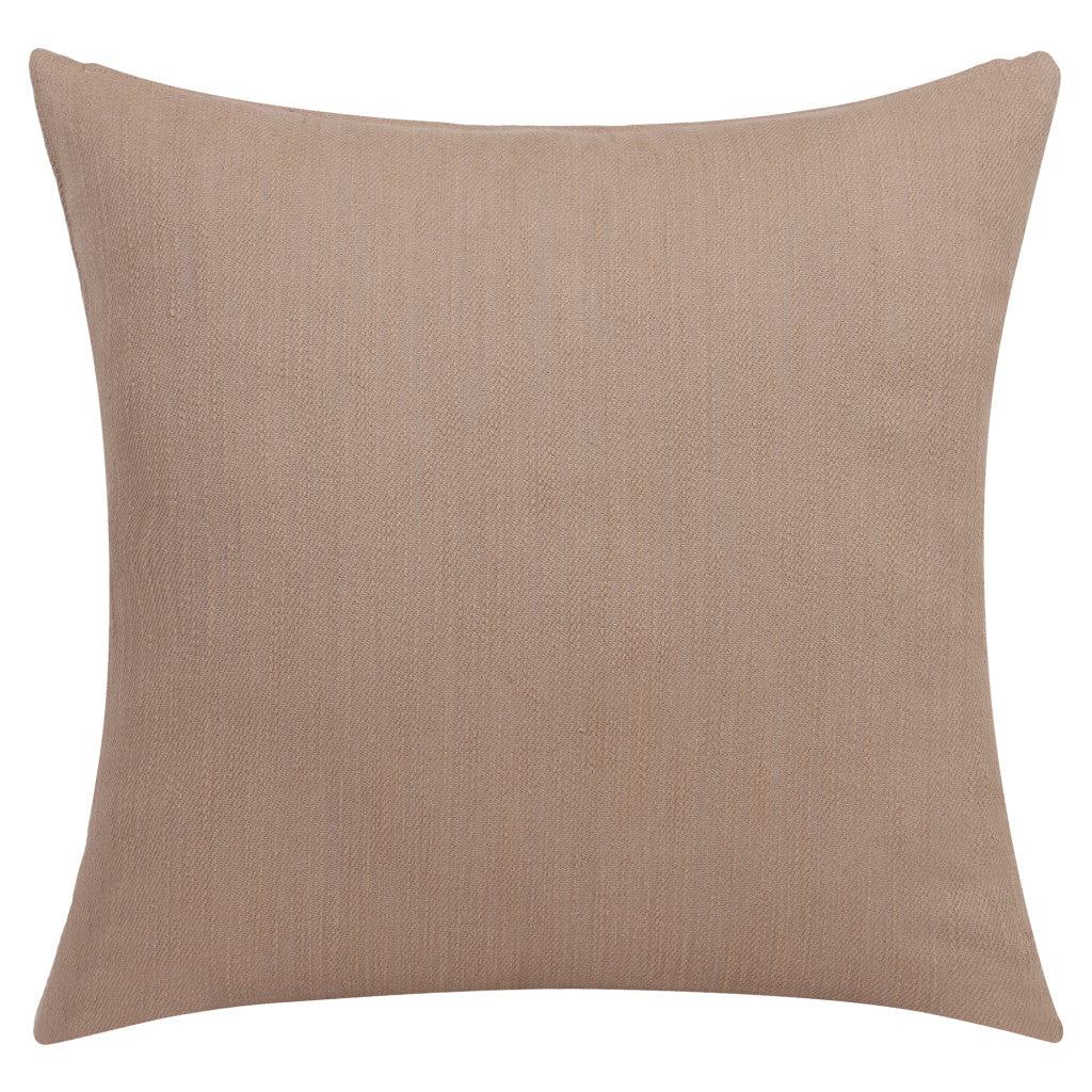 Brown Cotton Pillow w/ Buttons