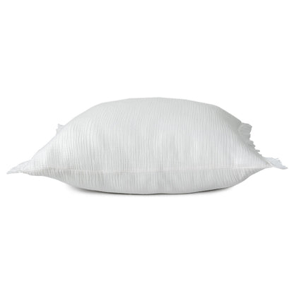 White Cotton Down Pillow w/ Fringe