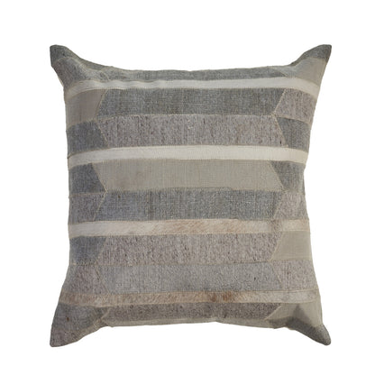 Gray Chevron Wool Blend Down Pillow
