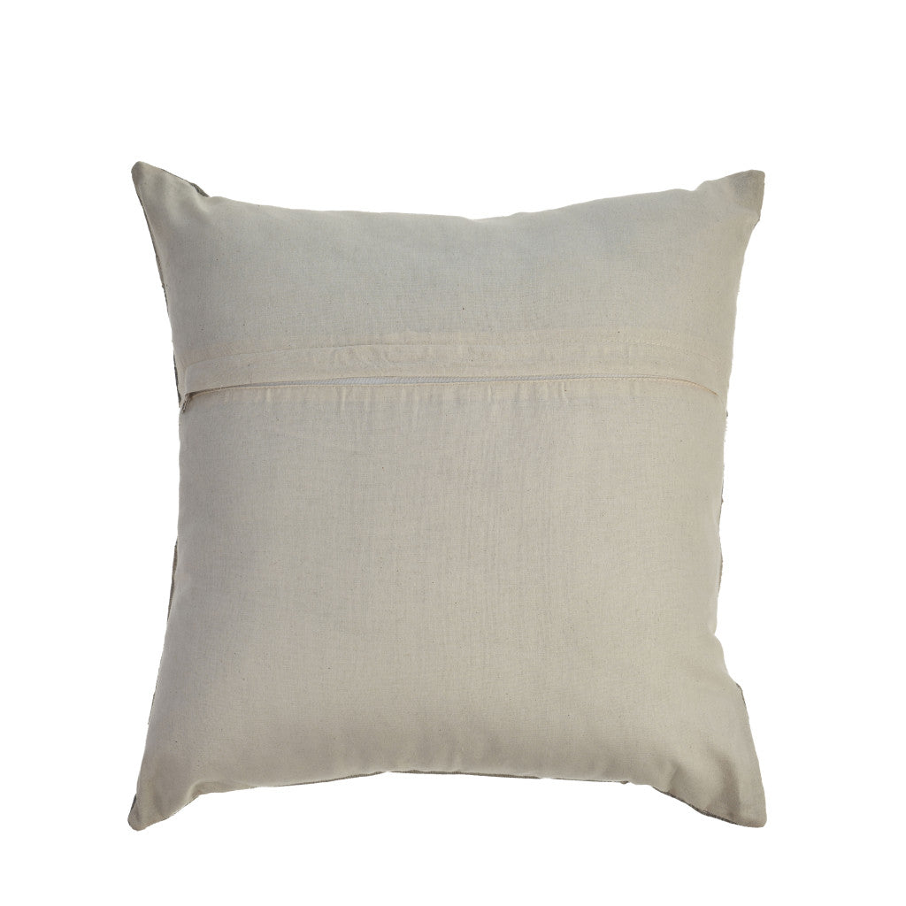 Gray Chevron Wool Blend Down Pillow