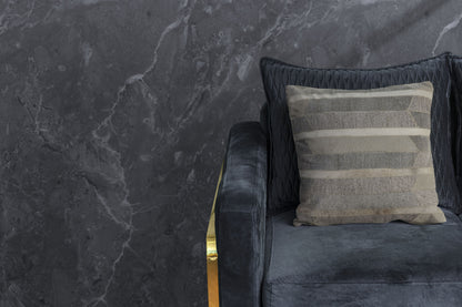 Gray Chevron Wool Blend Down Pillow