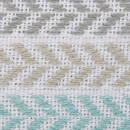 Blue Beach Chevron Cotton Pillow