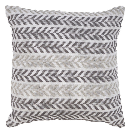 Gray Beach Chevron Cotton Pillow