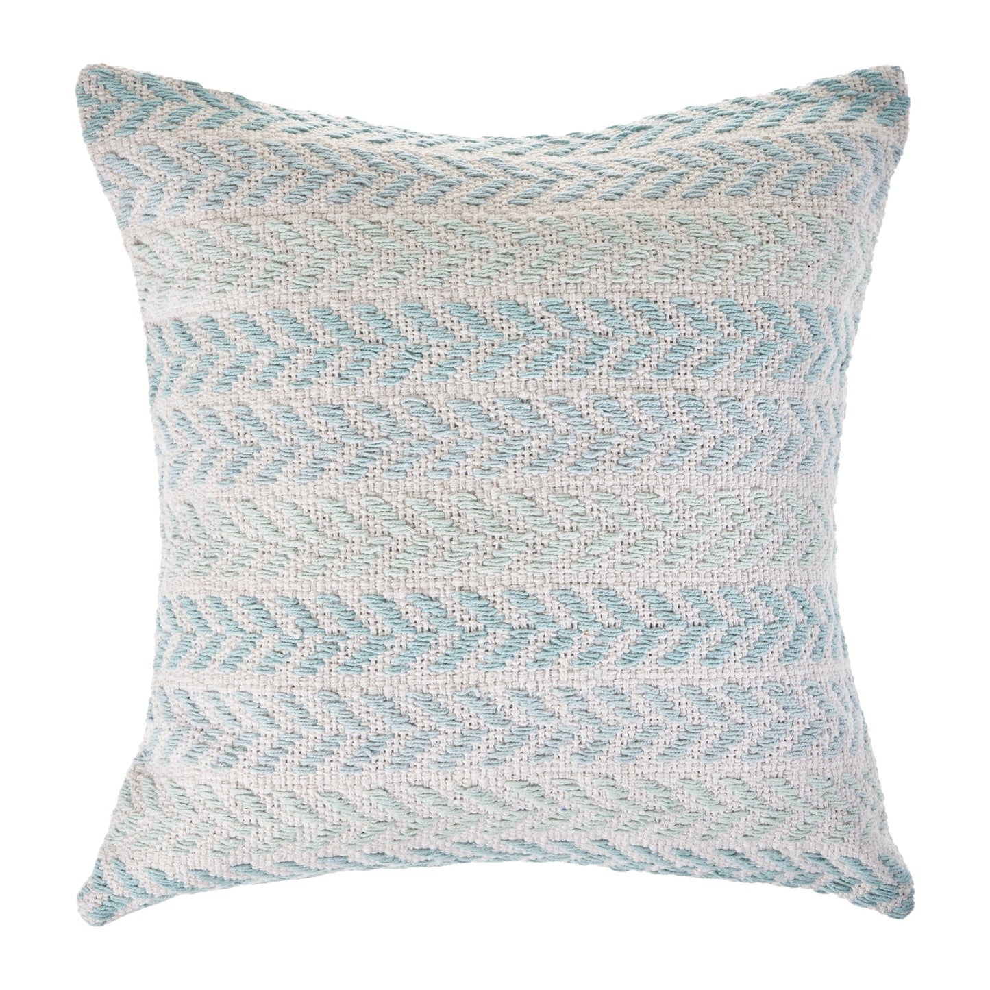 Blue Beach Chevron Cotton Pillow
