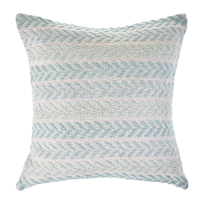 Blue Beach Chevron Cotton Pillow