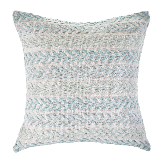 Blue Beach Chevron Cotton Pillow
