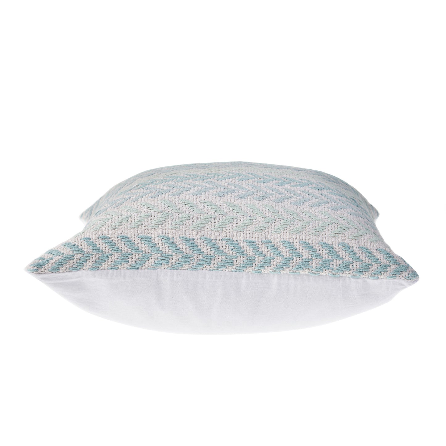 Blue Beach Chevron Cotton Pillow