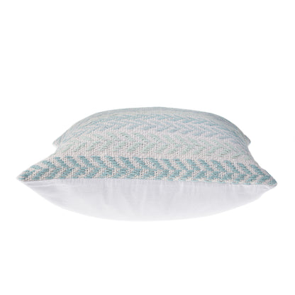 Blue Beach Chevron Cotton Pillow