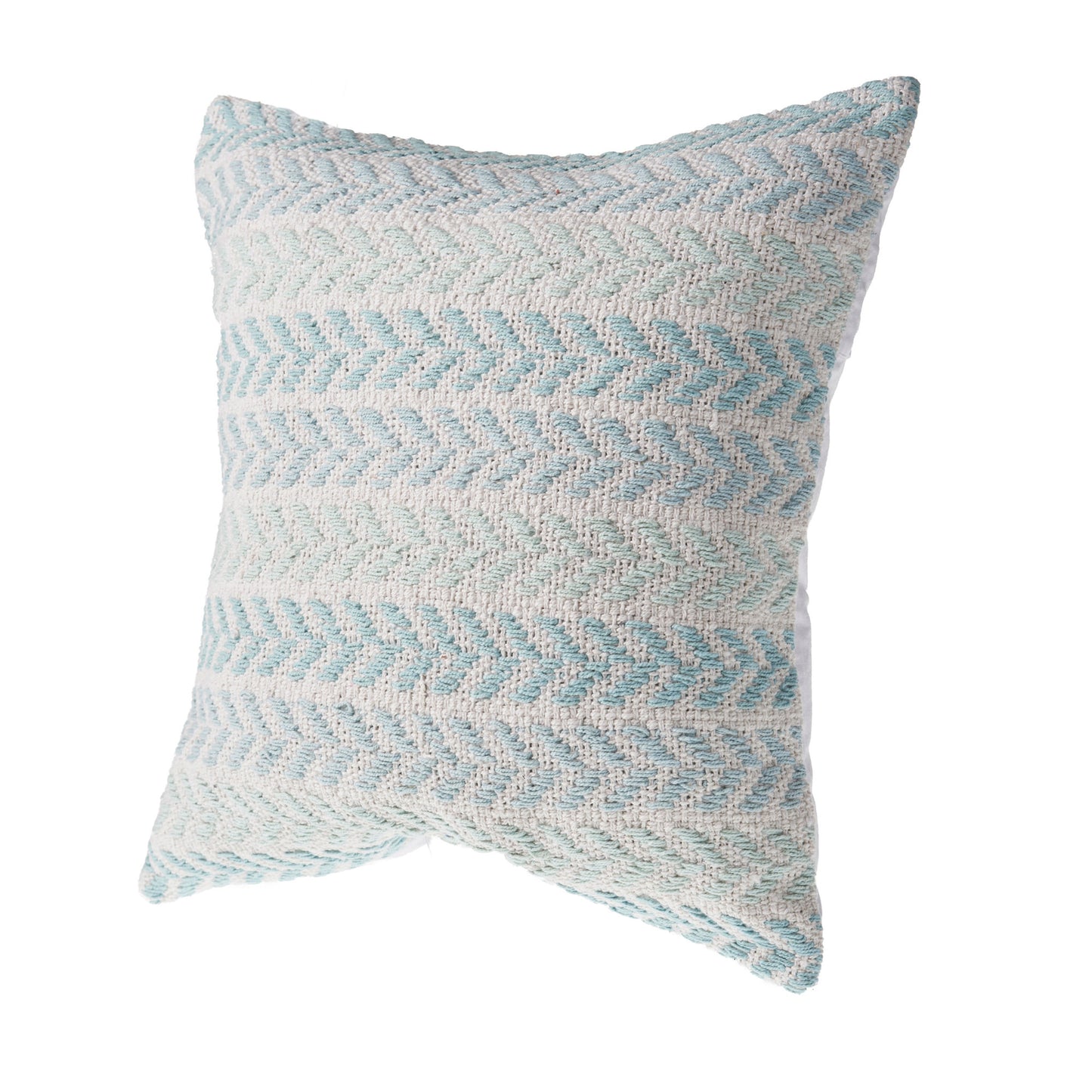 Blue Beach Chevron Cotton Pillow