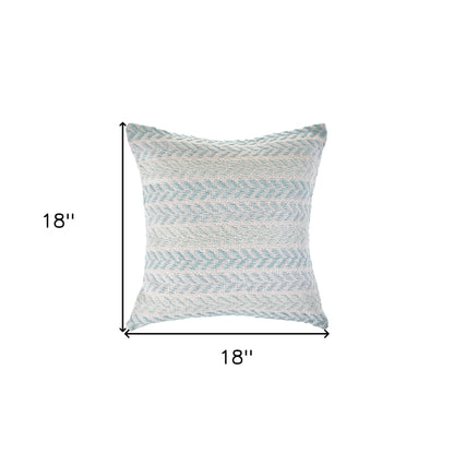Blue Beach Chevron Cotton Pillow
