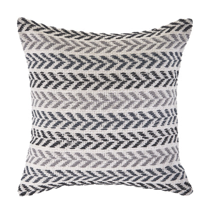 Black Beach Chevron Cotton Pillow