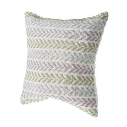 Green Beach Chevron Cotton Pillow
