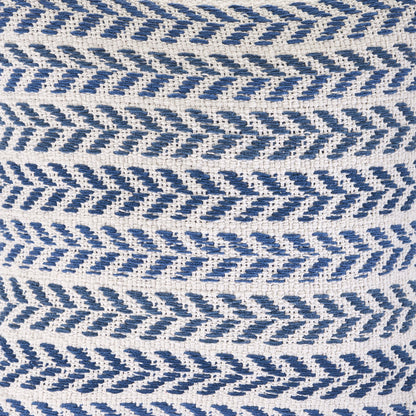 Blue Beach Chevron Cotton Pillow